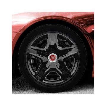 Fiat 14 İnç Amblemli Piano Black 4'lü Takım 201 Jant Kapağı