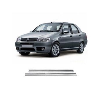 Fiat Albea Tk 2002 Üzeri Paslanmaz Çelik 4 Parça Krom Cam Çıtası