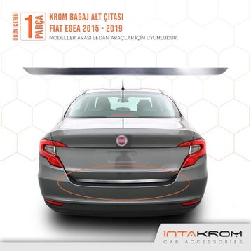 Fiat Egea 2015 Üzeri Krom Bagaj Çıtası