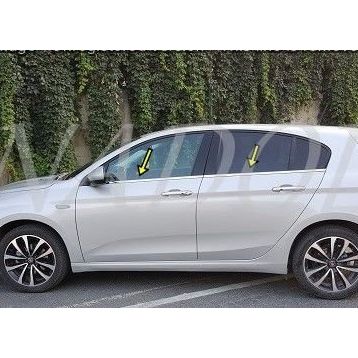 Fiat Egea HB Paslanmaz Çelik 4 Parça Krom Cam Çıtası
