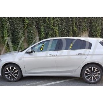 Fiat Egea HB Paslanmaz Çelik 4 Parça Krom Cam Çıtası