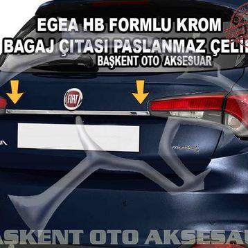Fiat Egea Hb Paslanmaz Çelik Krom Bagaj Çıtası
