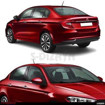 Fiat Egea Sedan 2015 Üzeri 4 Parça Krom Cam Çıtası