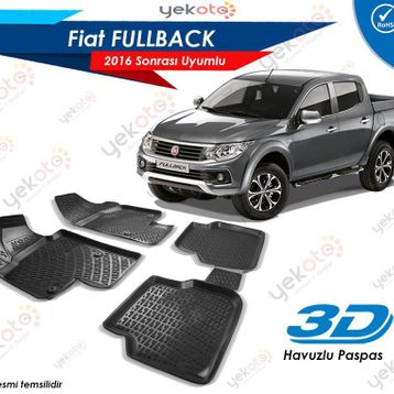 Fiat Fullback 2016 Sonrası 3D Havuzlu Paspas