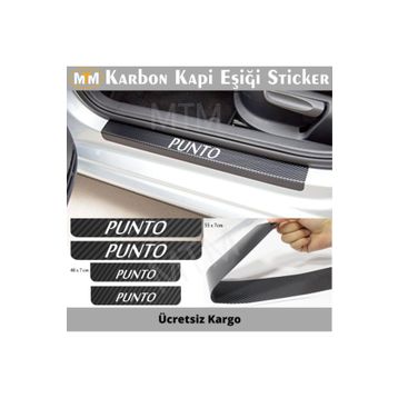 Fiat Punto 4 Adet Karbon Kapı Eşiği Sticker