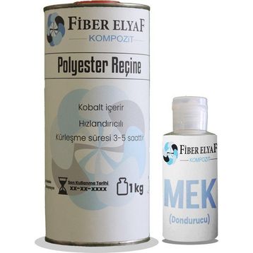 Fiber Elyaf Kompozit 1 kg Polyester Reçine + 10 gr Mek
