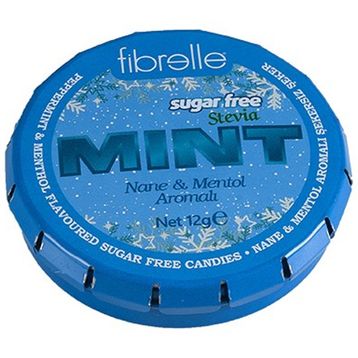 Fibrelle 12 gr Stevialı Şekersiz Naneli Şeker