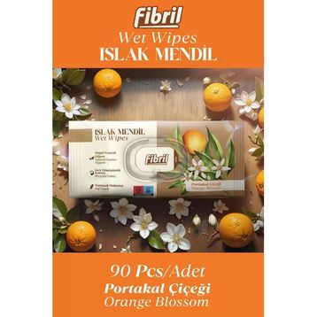Fibril 90 Portakal Çiçeği Kokulu Islak Mendil (3 adet)