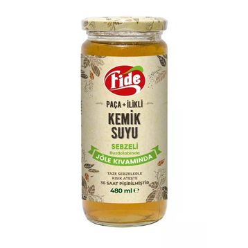 Fide 480 ml Jöle Kıvamında Paça İlikli Sade Kemik Suyu (12 adet)
