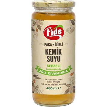 Fide 480 ml Jöle Kıvamında Paça İlikli Sade Kemik Suyu (12 adet)