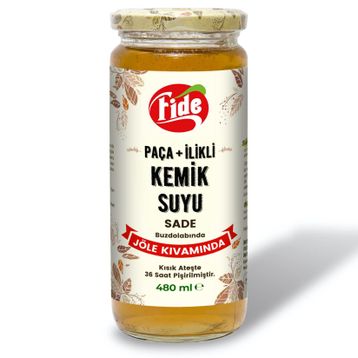 Fide 480 ml Jöle Kıvamında Paça İlikli Sade Kemik Suyu (12 adet)