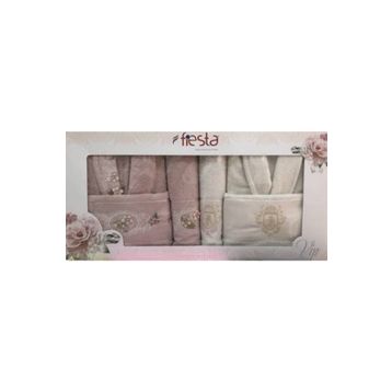 Fiesta Pamuklu Aile Bornoz Takımı
