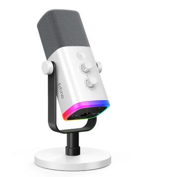 Fifine AM8 Beyaz XLR/USB RGB Dinamik Oyuncu ve Yayıncı Mikrofonu