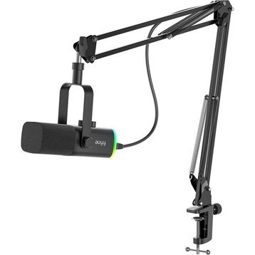 Fifine Ampligame AM8T XLR/USB Siyah RGB Dinamik Mikrofon Seti