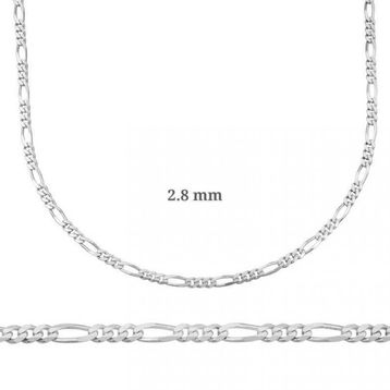 Figaro Gümüş Zincir 2.8 mm - 0.80 mikron