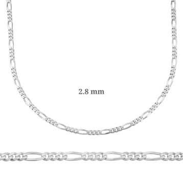 Figaro Gümüş Zincir 2.8 mm - 0.80 mikron