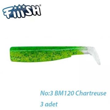 Fiiish BM120/3 BM786 3 Adet Yedek Gövde Chartreuse Silikon Suni Balık Yemi