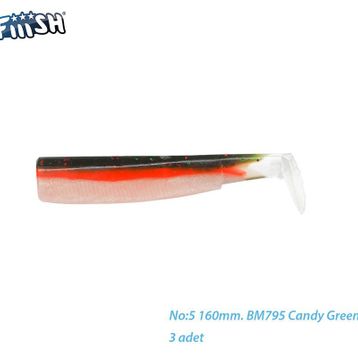Fiiish BM160/5 BM795 3 Adet Yedek Gövde Candy Green Silikon Suni Balık Yemi