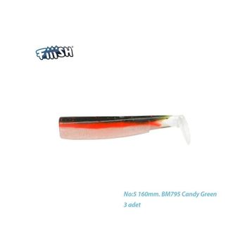 Fiiish BM160/5 BM795 3 Adet Yedek Gövde Candy Green Silikon Suni Balık Yemi