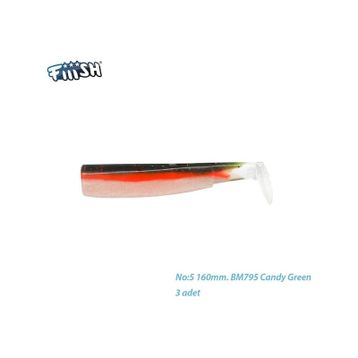 Fiiish BM160/5 BM795 3 Adet Yedek Gövde Candy Green Silikon Suni Balık Yemi
