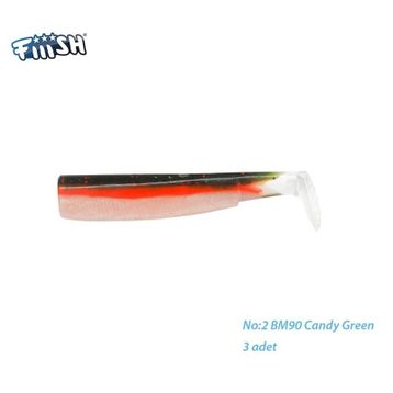 Fiiish BM90/2 BM937 3 Adet Yedek Gövde Candy Green Silikon Suni Balık Yemi