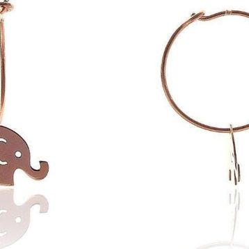 Fil Modeli Rose Kadın Gümüş Küpe
