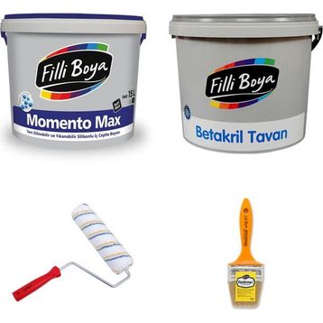 Filli Boya Momento Max Silikonlu 15 lt Tavan Boyası 17,5 kg Set Andezit 25 İç Cephe Boyası