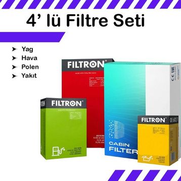 Filtron Alfa Giulietta 1.6 120 HP 2015-2020 4'lü Filtre Bakım Seti