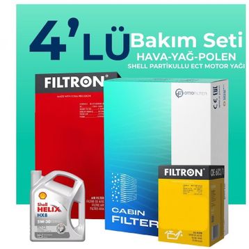 Filtron Cupra Formentor 1.5 Benzinli Shell Motor Yağlı 2021-2024 4'lü Filtre Bakım Seti