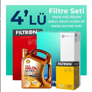 Filtron Cupra Formentor 1.5 Benzinli Shell Motor Yağlı 2021-2024 4'lü Filtre Bakım Seti