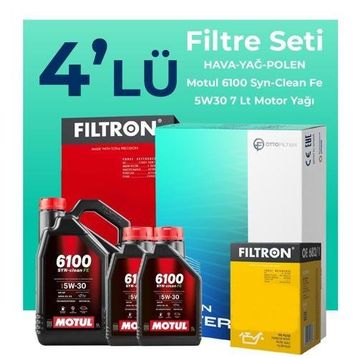 Filtron Dodge Nitro 2.8 Dizel Motul Motor Yağlı 2007-2012 4'lü Filtre Bakım Seti