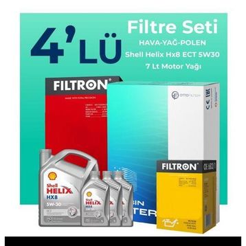 Filtron Nissan Skystar 2.5 Dizel Shell Motor Yağlı 1997-2008 4'lü Filtre Bakım Seti