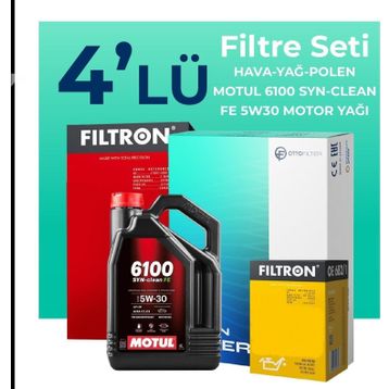 Filtron Skoda Fabia 1.4 Dizel Motul Motor Yağlı 2004-2008 4'lü Filtre Bakım Seti