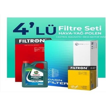 Filtron Suzuki Alto 1.0 Castrol Motor Yağlı 2010-2015 4'lü Filtre Bakım Seti