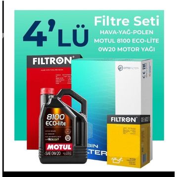 Filtron Suzuki Swift 1.2 Motul Motor Yağlı 2011-2017 4'lü Filtre Bakım Seti