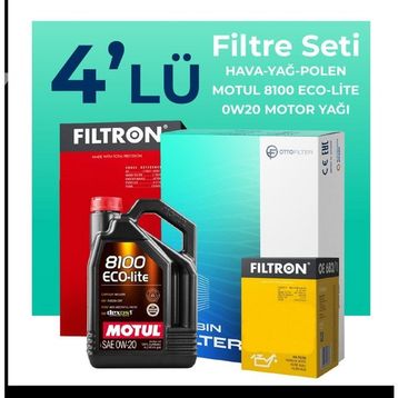 Filtron Suzuki SX4 S-CROSS 1.6 Motul Motor Yağlı 2013-2017 4'lü Filtre Bakım Seti