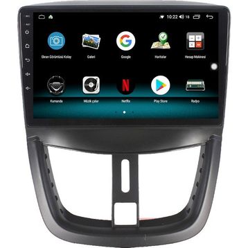 Fimex Peugeot 207 2GB Ram 32GB HDD Android 10 Carplay Özellikli Navigasyon Multimedya Ekran