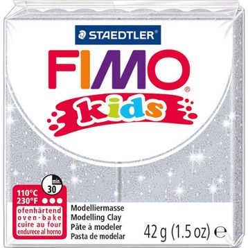 Fimo Glitter Silver Kids 42 gr Polimer Kil