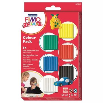 Fimo Polimer Kids 6x42 GR Mat Renkler Kil Seti