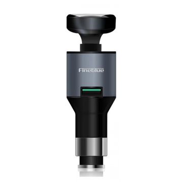 FineBlue Car-Blue 2 in 1 2.4A Gri Bluetooth Kulaklık ve Şarj Başlığı