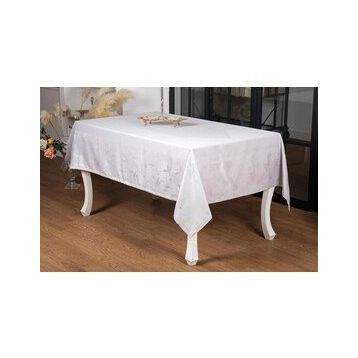Finezza 160x220 cm Çınar Lüx Jakar Bambu Kumaş Gri Masa Örtüsü