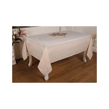 Finezza 160x220 cm Roma Lüx Jakar Kumaş Bej Dikdörtgen Masa Örtüsü