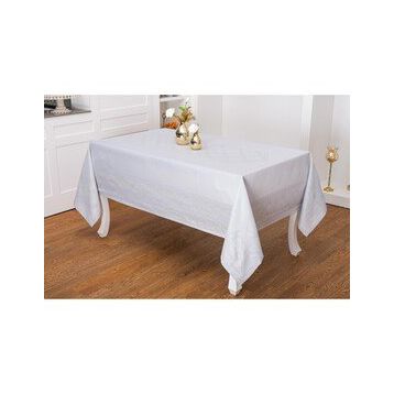 Finezza 160x220 cm Roma Lüx Jakar Kumaş Bej Dikdörtgen Masa Örtüsü