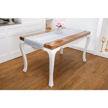 Finezza 45x150 cm Ayda Jakar Polyester Kumaş Gri Runner