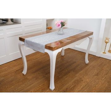 Finezza 45x150 cm Lola Jakar Polyester Kumaş Gri Runner