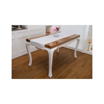 Finezza 45x150 cm Roma Jakar Polyester Kumaş Krem Runner