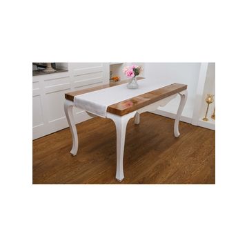 Finezza 45x150 cm Roma Jakar Polyester Kumaş Krem Runner