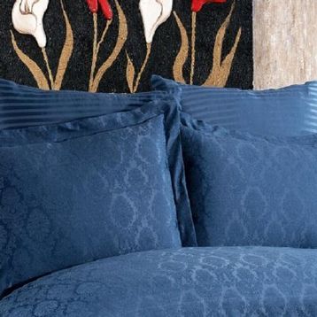 Finezza 60x80 cm Monaco Bambu Jakar Kumaş Indigo 2'li Oksford Yastık Kılıfı