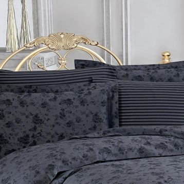Finezza 60x80 cm Rita Bambu Jakar Kumaş Füme 2'li Oksford Yastık Kılıfı