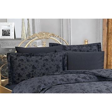 Finezza 60x80 cm Rita Bambu Jakar Kumaş Füme 2'li Oksford Yastık Kılıfı